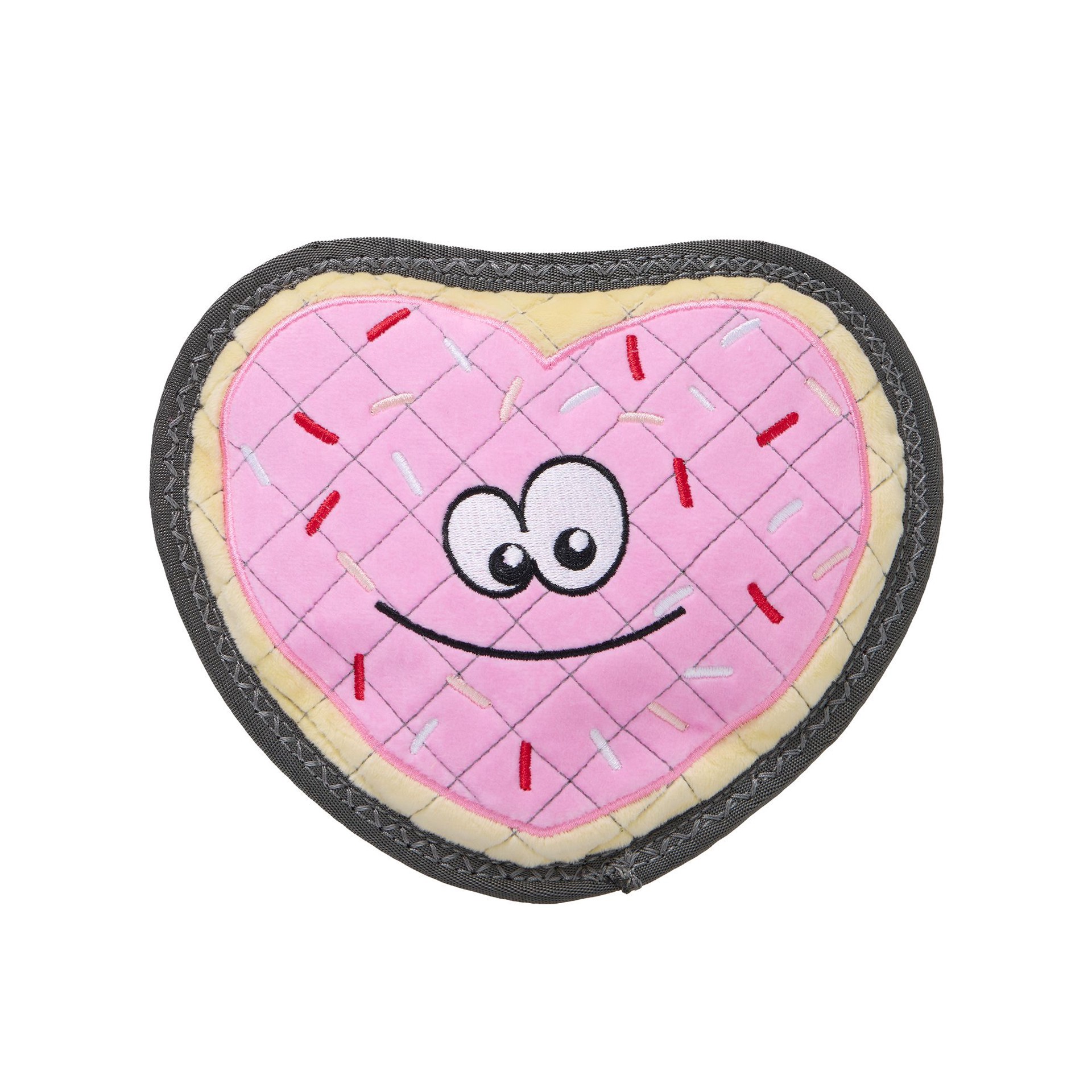 slide 1 of 1, Joyhound Valentine's Day Rip Roarin' Tough Heart Donut Dog Toy, 1 ct