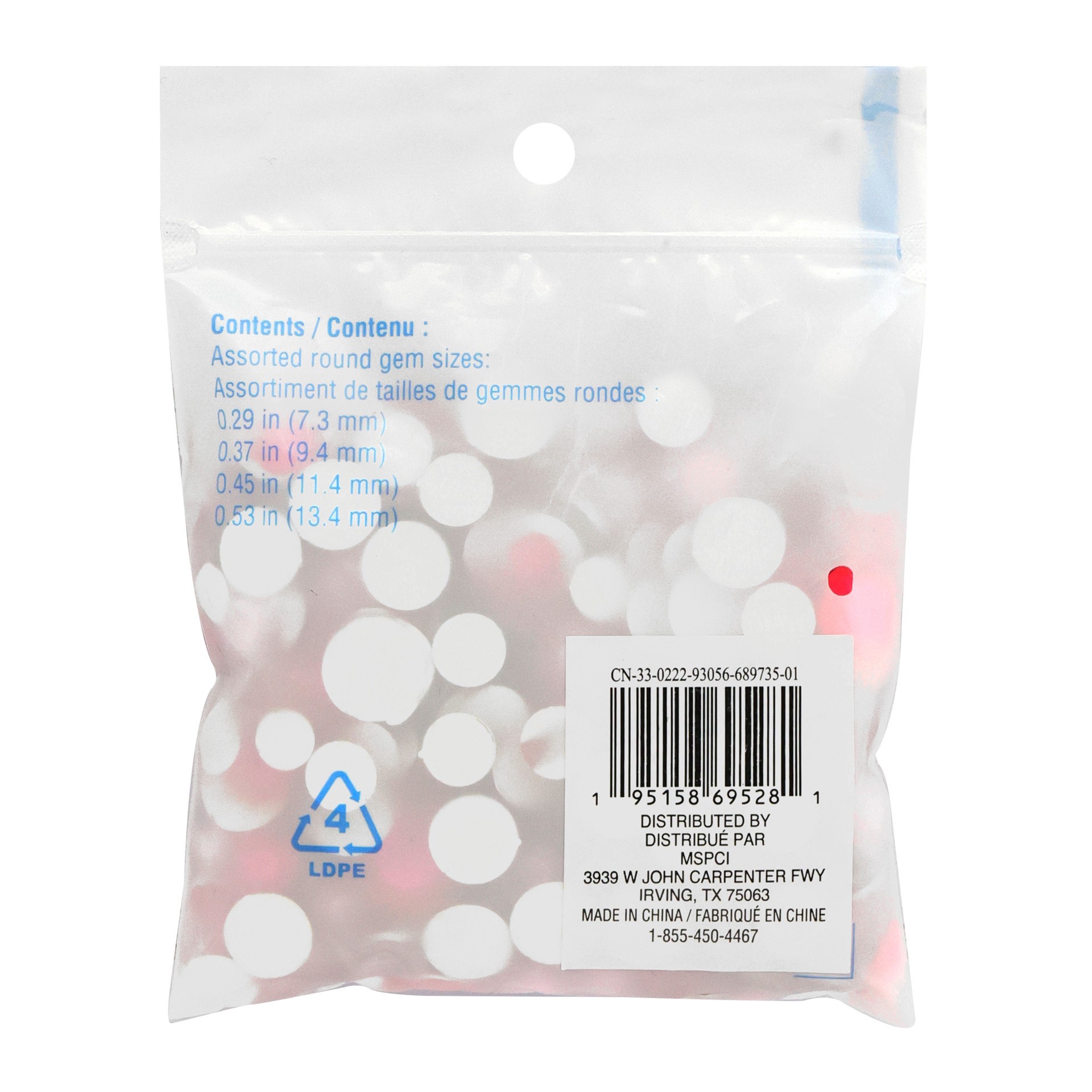 slide 3 of 3, Dark & Light Pink Round Mix Gems By Creatology, 0.45 in x 0.45 in