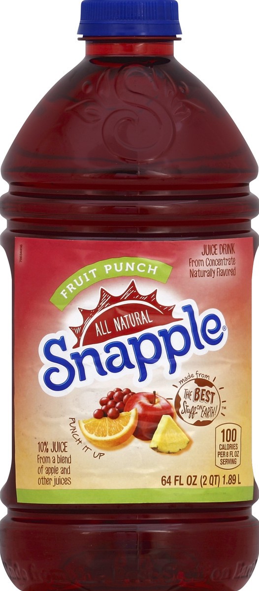 slide 1 of 3, Snapple Juice Drink 64 oz, 64 fl oz