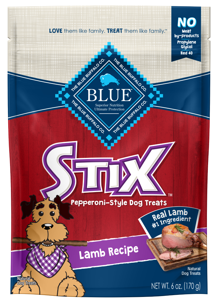 slide 1 of 1, Blue Buffalo Blue Stix Pepperoni-Style Dog Treats, Lamb Recipe, 6 oz