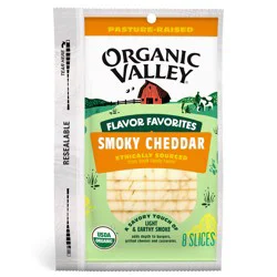Organic Valley Smoky Cheddar Sliced Cheese, 6 oz