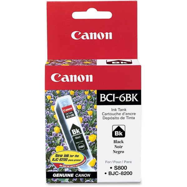 slide 3 of 3, Canon® BCI-6 Black Ink Tank, 4705A003, 1 ct