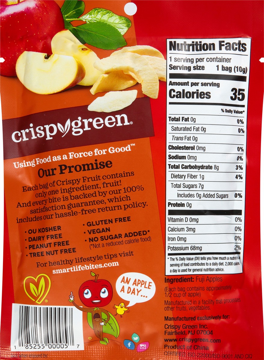 slide 4 of 9, Crispy Green 100% Freeze-Dried Apples, 0.36 oz