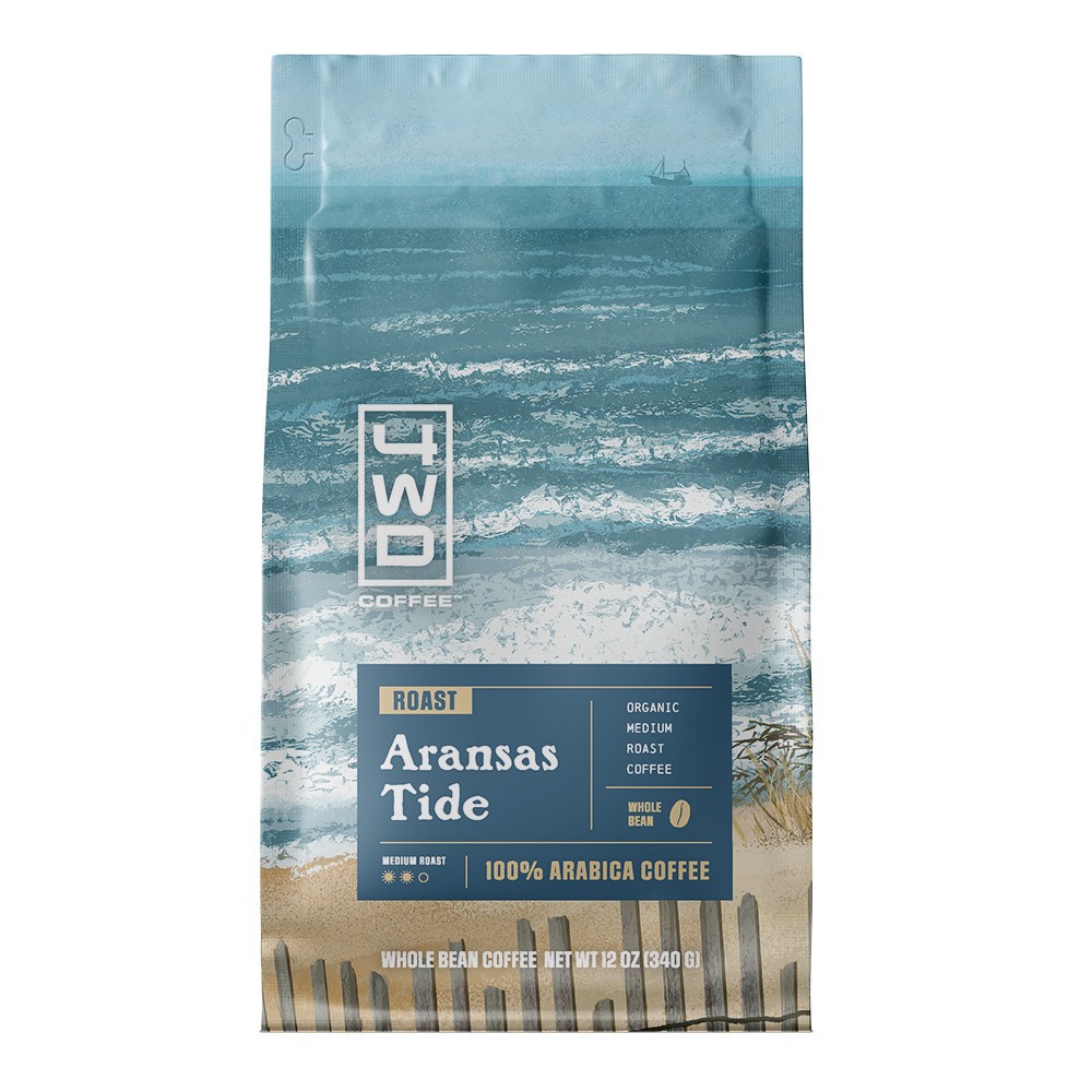 slide 1 of 1, 4Wd Coffee - Aransas Tide Bean Medium Roast - 12 oz, 12 oz