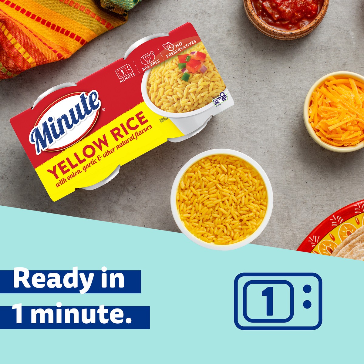 slide 1 of 7, Minute Yellow Rice - 8.8 oz, 8.8 oz