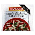 slide 1 of 5, Hanover Green & Red Peppers & Onion Strips, Premium, 14 oz