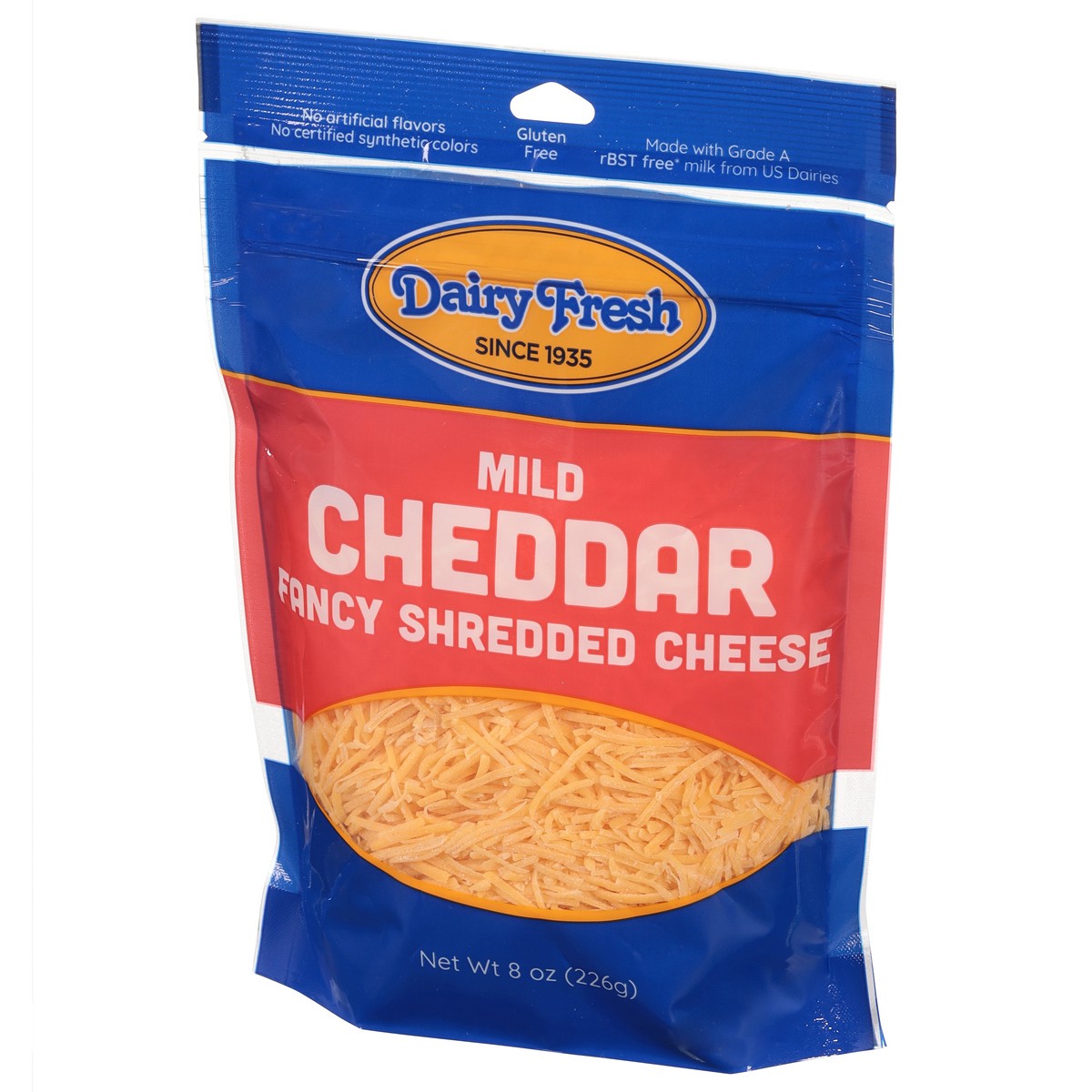 slide 7 of 12, Dairy Fresh Mild Cheddar Fancy Shredded Cheese - 8 oz, 8 oz