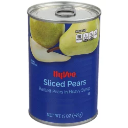 Hy-vee Sliced Bartlett Pears In Heavy Syrup - 15 oz