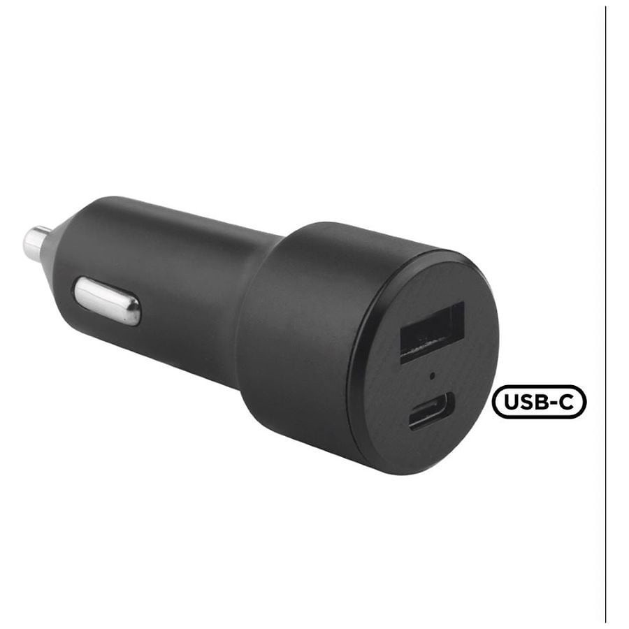 slide 3 of 3, Infinitive USB-A & USB-C Car Charger, 1 ct