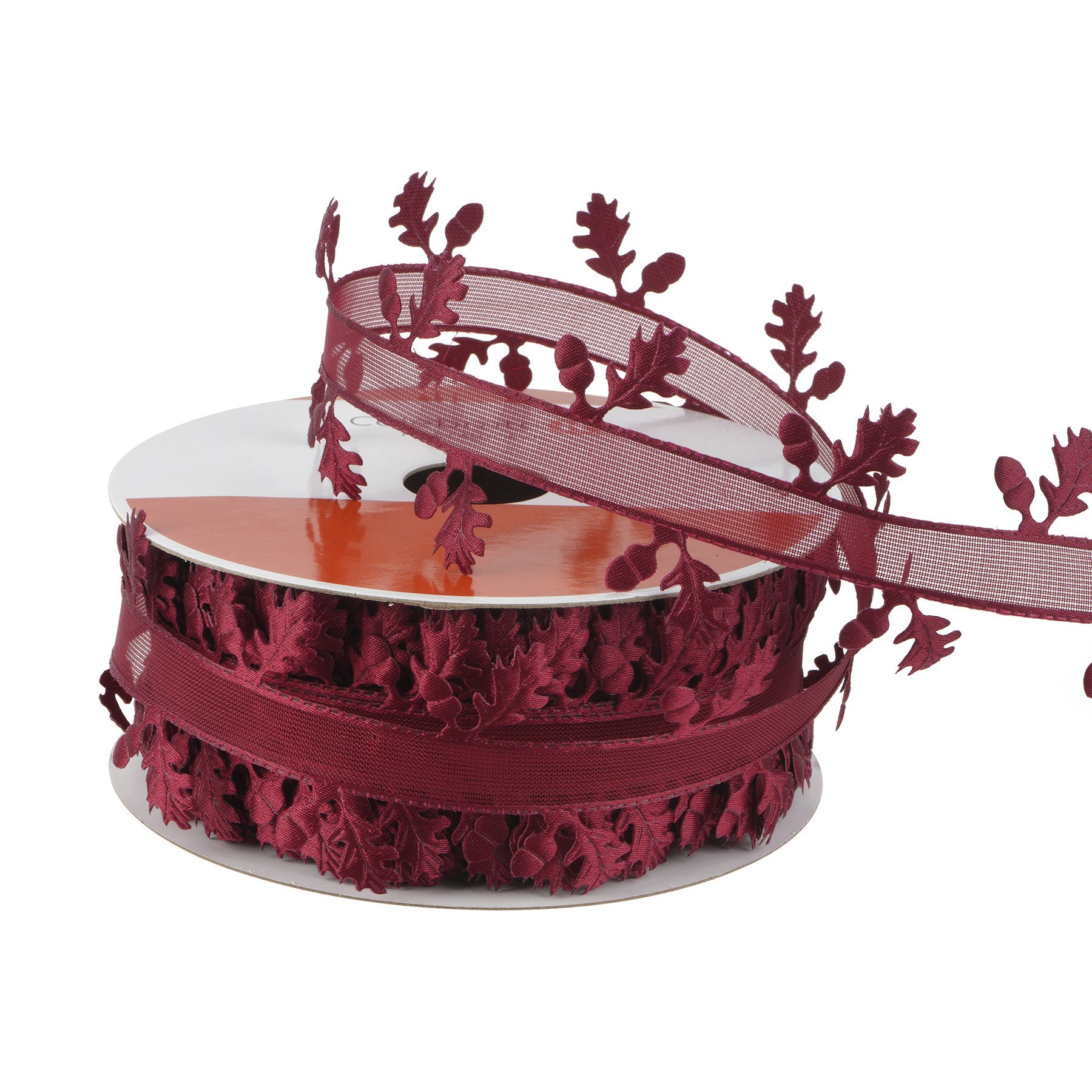 slide 2 of 3, 1.5" X 30ft. Red Leaf Ribbon By Celebrate It, 1.5 in x 30 ft