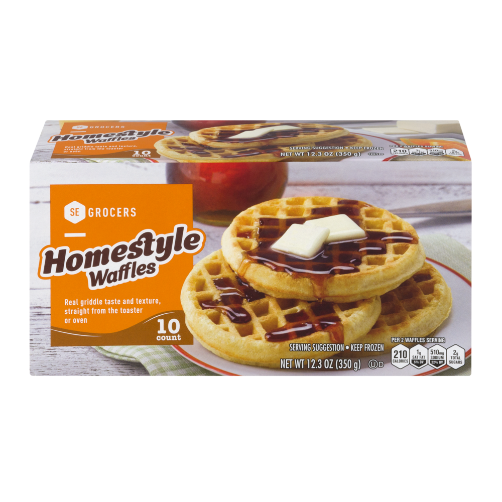 slide 1 of 1, SE Grocers Waffles Homestyle, 10 ct; 12 oz