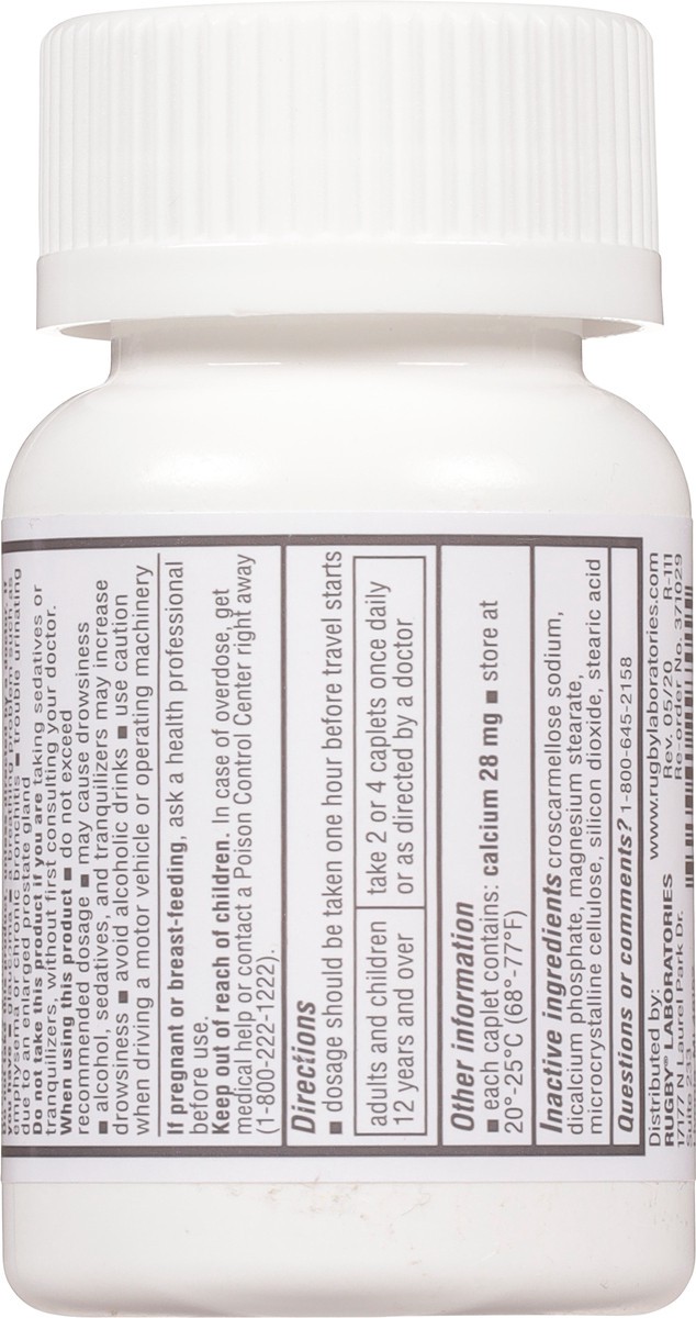 slide 5 of 9, Rugby Meclizine, 12.5 Mg, Caplets, 100 ct