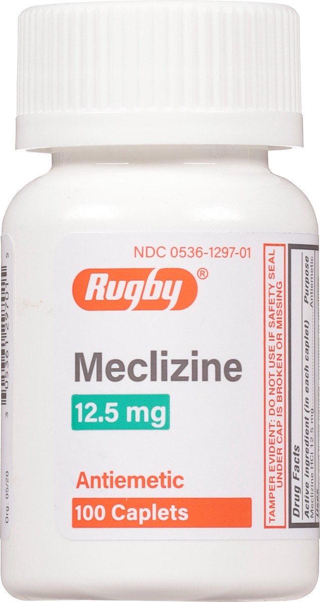 slide 4 of 9, Rugby Meclizine, 12.5 Mg, Caplets, 100 ct