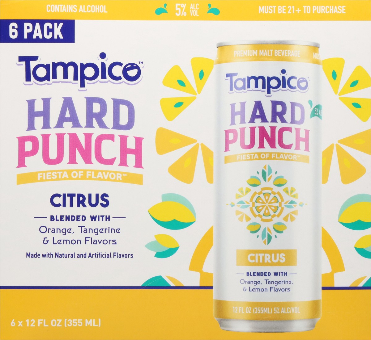 slide 2 of 10, Coop Tampico Hard Citrus Punch 6Pk 12Oz Cans, 6 ct; 12 oz