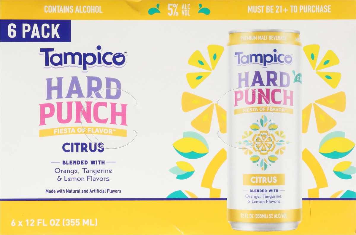 slide 4 of 10, Coop Tampico Hard Citrus Punch 6Pk 12Oz Cans, 6 ct; 12 oz