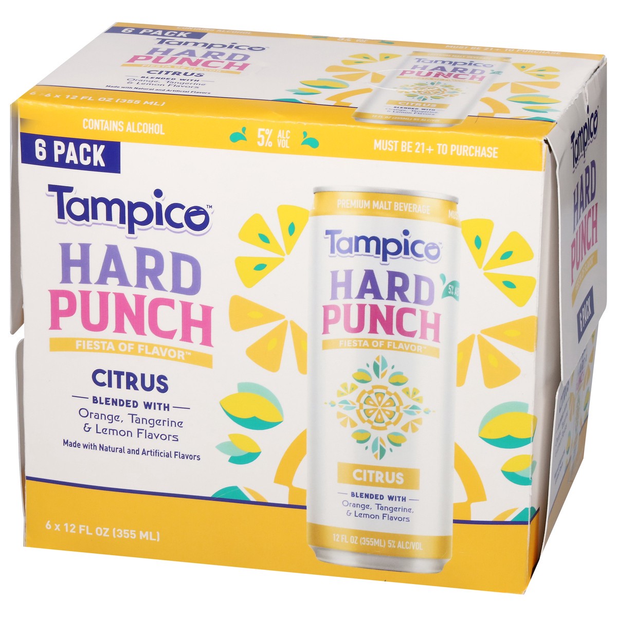 slide 3 of 10, Coop Tampico Hard Citrus Punch 6Pk 12Oz Cans, 6 ct; 12 oz