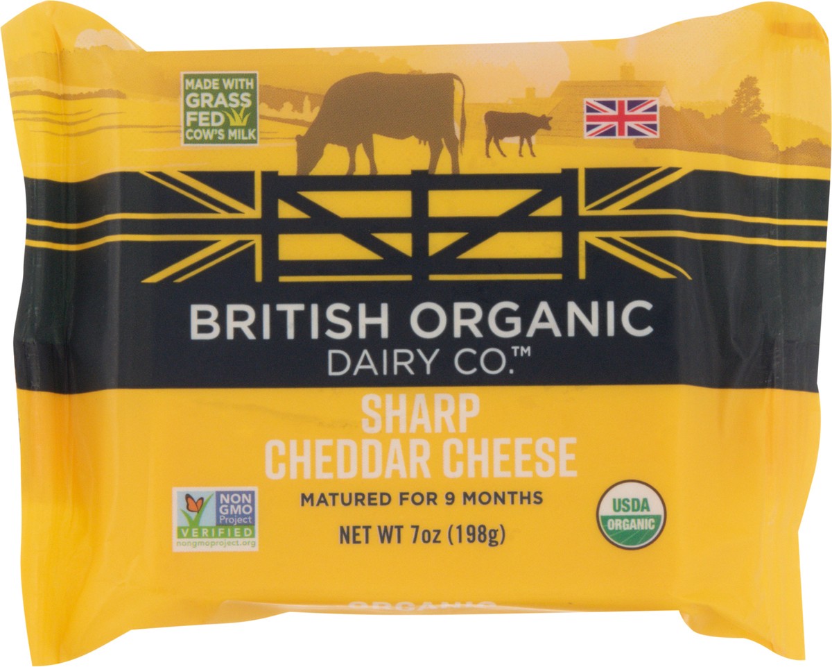 slide 9 of 14, British Organic Dairy Co. Organic Sharp Cheddar Cheese 7 oz, 7 oz