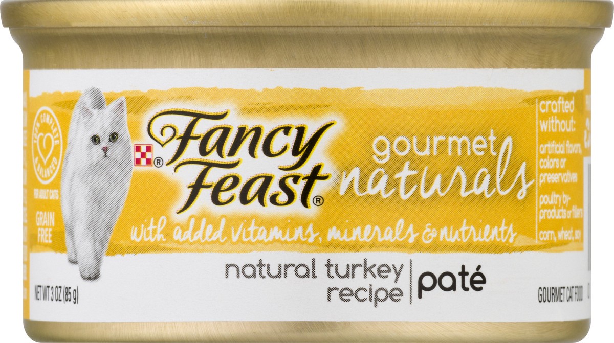 slide 7 of 9, Fancy Feast Gourmet Naturals Wet Cat Food Purina Fancy Feast Gourmet Naturals Natural Turkey, 3 oz