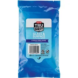 Tru Grit Glass & Surface Cleaner Disposable Wipes