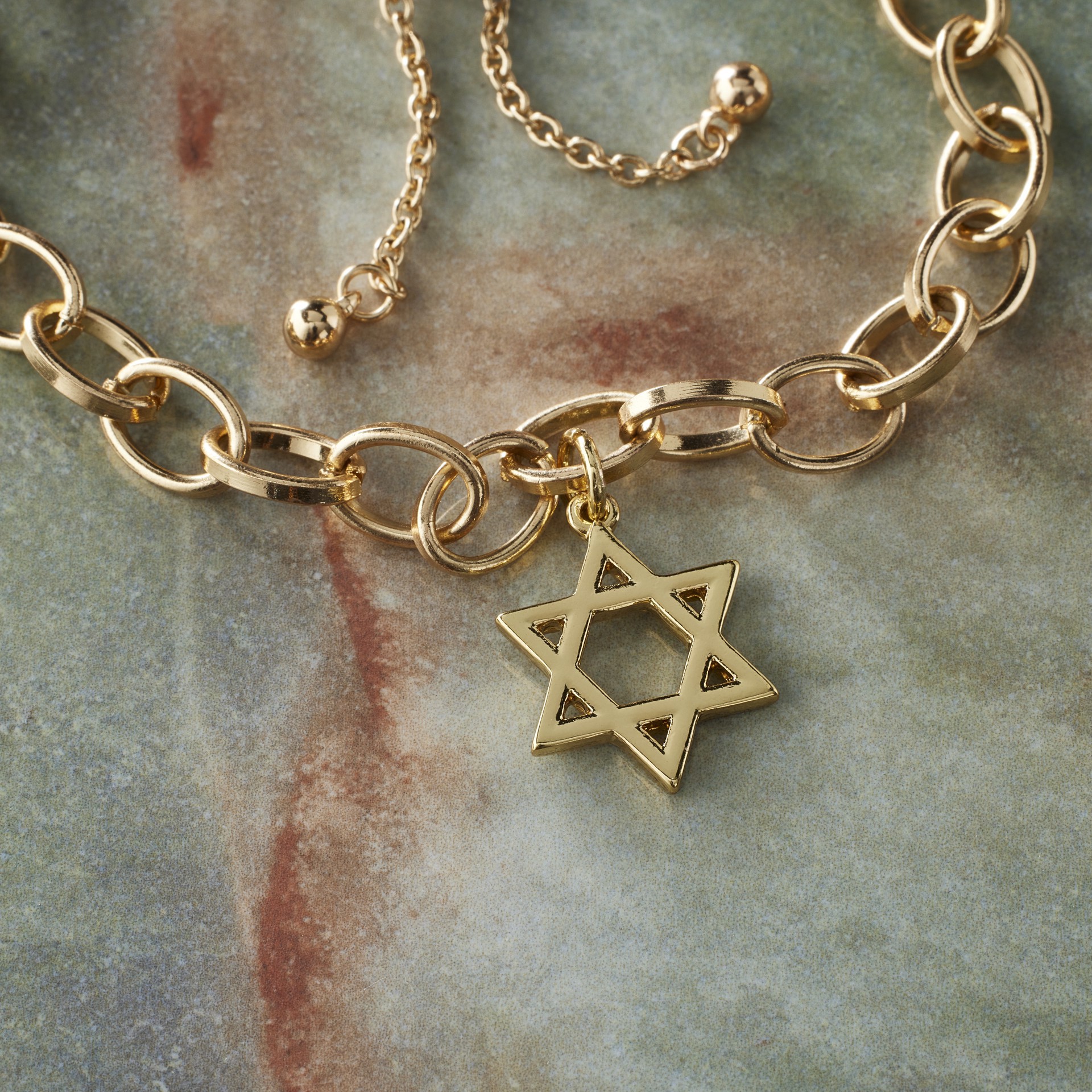 slide 5 of 5, 14k Gold Plated Star Of David Charm By Bead Landing, 0.99 in x 0.61 in x 0.24 in