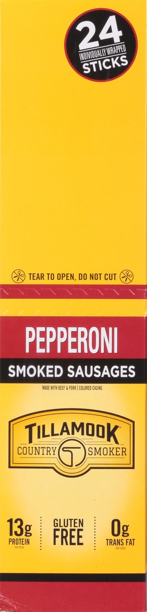 slide 14 of 14, Tillamook Country Smoker Pepperoni Smoked Sausages 24 - 1.44 oz Sticks, 24 ct