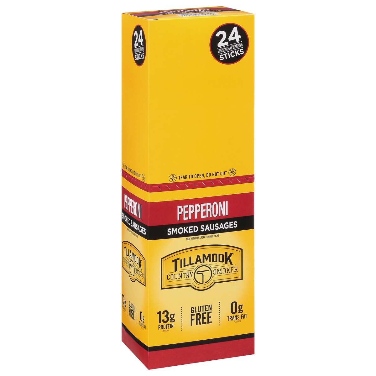 slide 11 of 14, Tillamook Country Smoker Pepperoni Smoked Sausages 24 - 1.44 oz Sticks, 24 ct