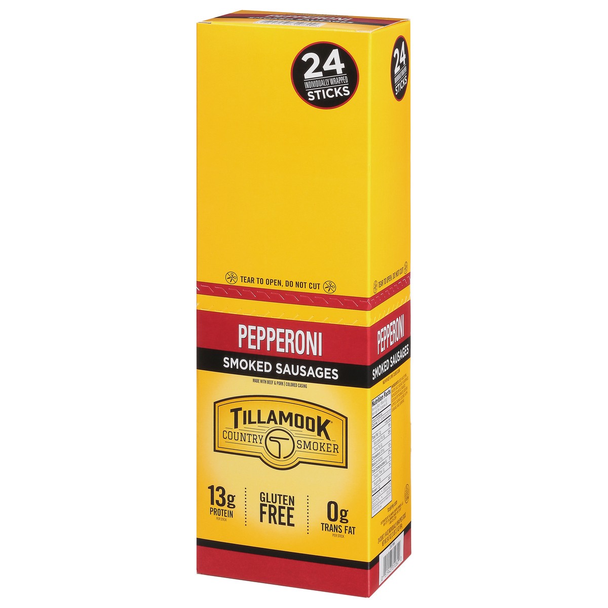 slide 13 of 14, Tillamook Country Smoker Pepperoni Smoked Sausages 24 - 1.44 oz Sticks, 24 ct