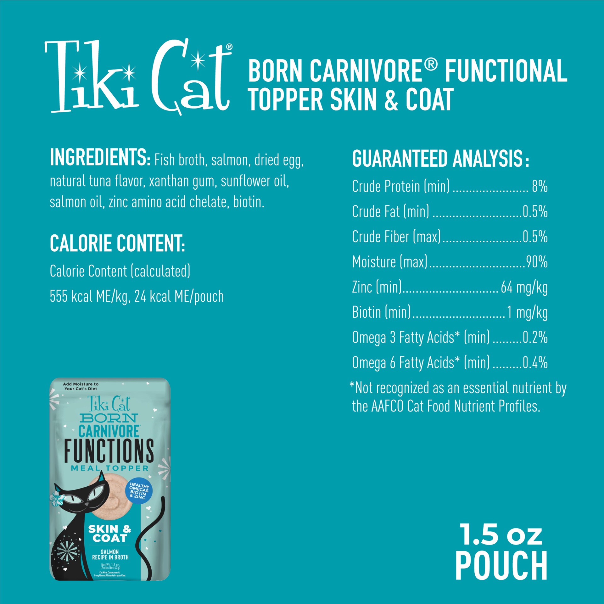 slide 7 of 9, Tiki Cat® Solutions™ Mousse Topper - Skin+coat, 1.5 Oz, 1.5 oz