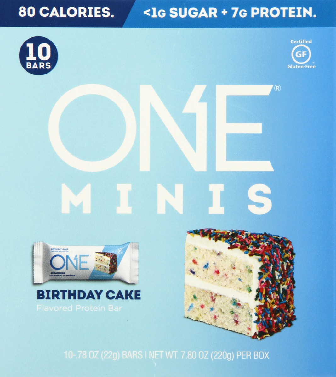 slide 1 of 4, ONE Minis Birthday Cake Flavored Protein Bar 10 ea, 10 ct