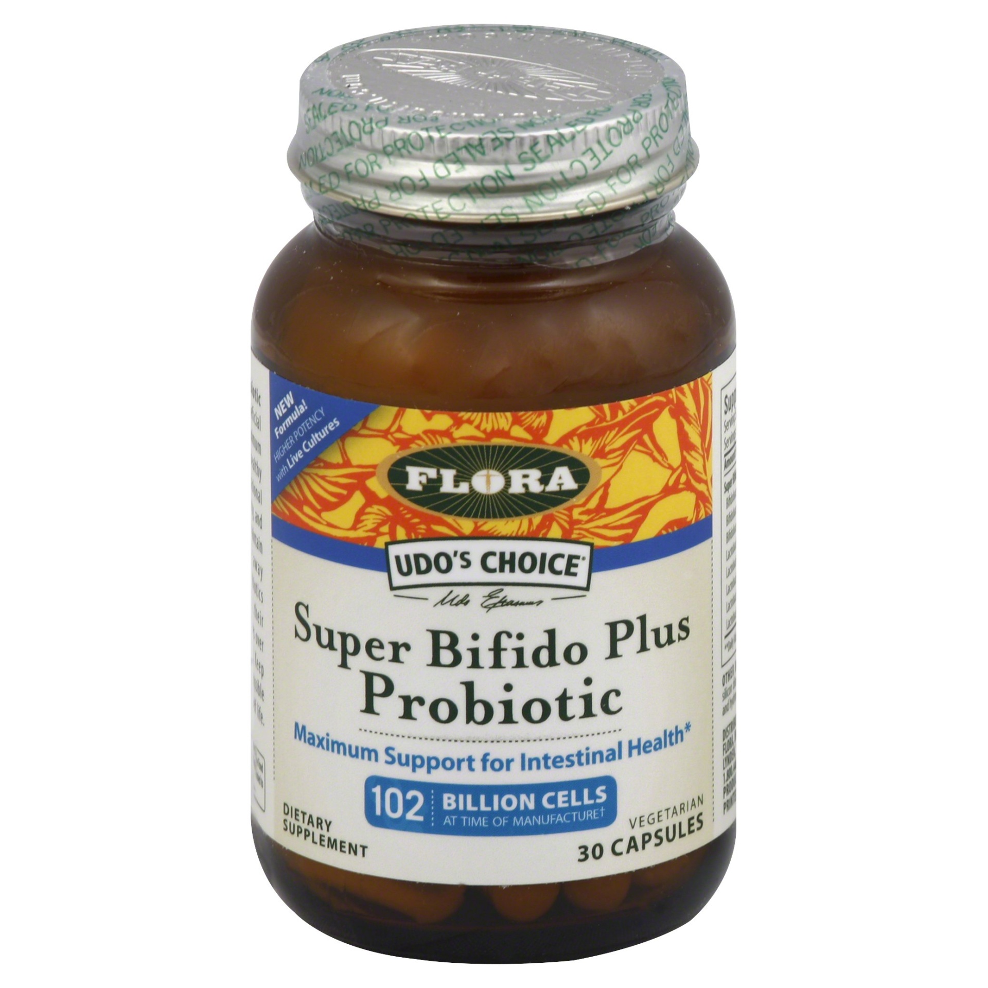 slide 1 of 1, Flora Udos Choice Super Bifido Plus Probiotic Vegetarian Capsules, 30 ct