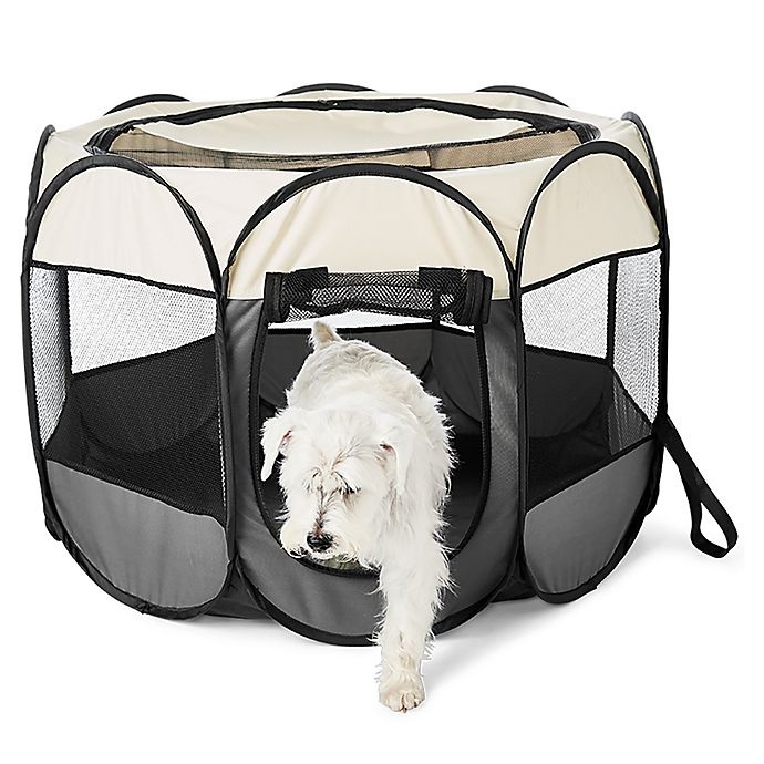 slide 1 of 5, Pawslife Portable Dog Pen - Grey, 1 ct