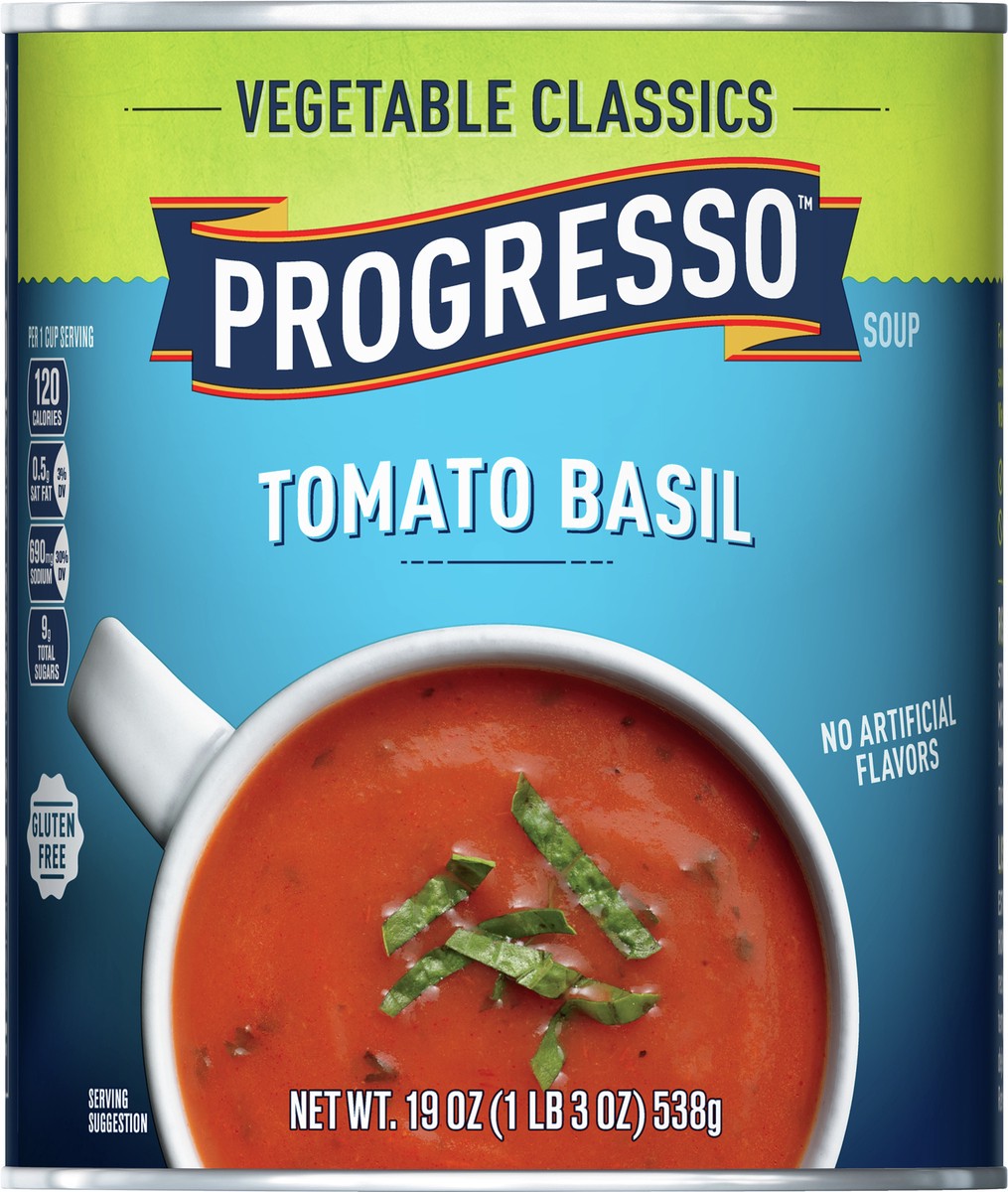 slide 7 of 9, Progresso Tomato Basil Soup, Vegetable Classics Canned Soup, Gluten Free, 19 oz, 19 oz