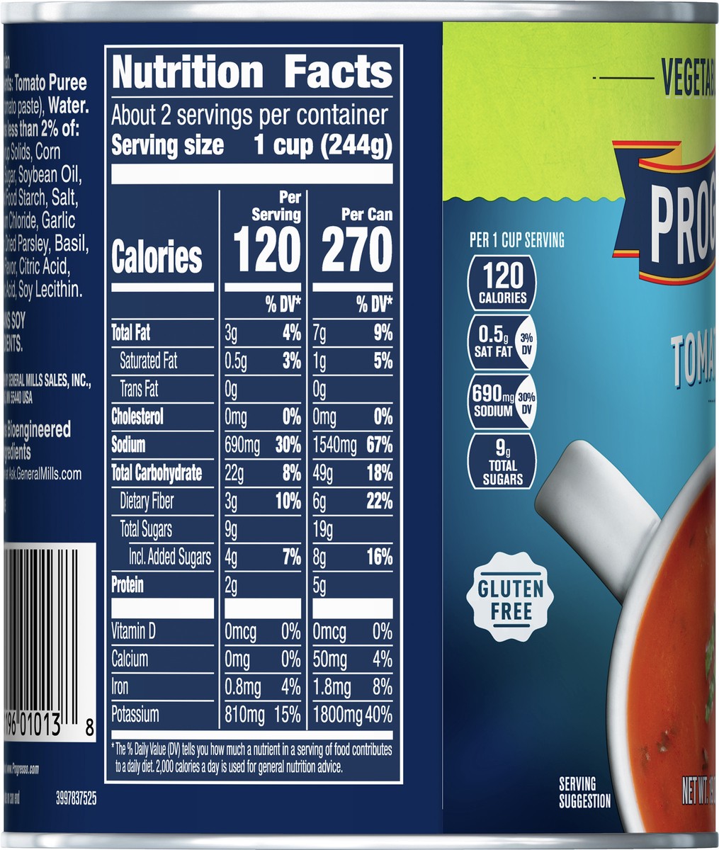 slide 2 of 9, Progresso Tomato Basil Soup, Vegetable Classics Canned Soup, Gluten Free, 19 oz, 19 oz