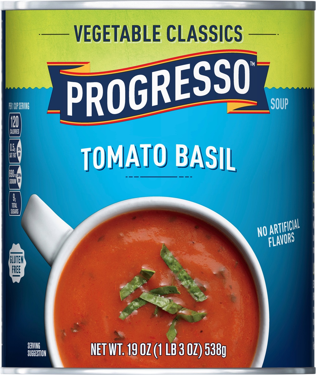 slide 9 of 11, Progresso Vegetable Classics Tomato Basil Gluten-Free Canned Soup, 19 oz, 19 oz