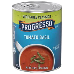 Progresso Tomato Basil Soup, Vegetable Classics Canned Soup, Gluten Free, 19 oz