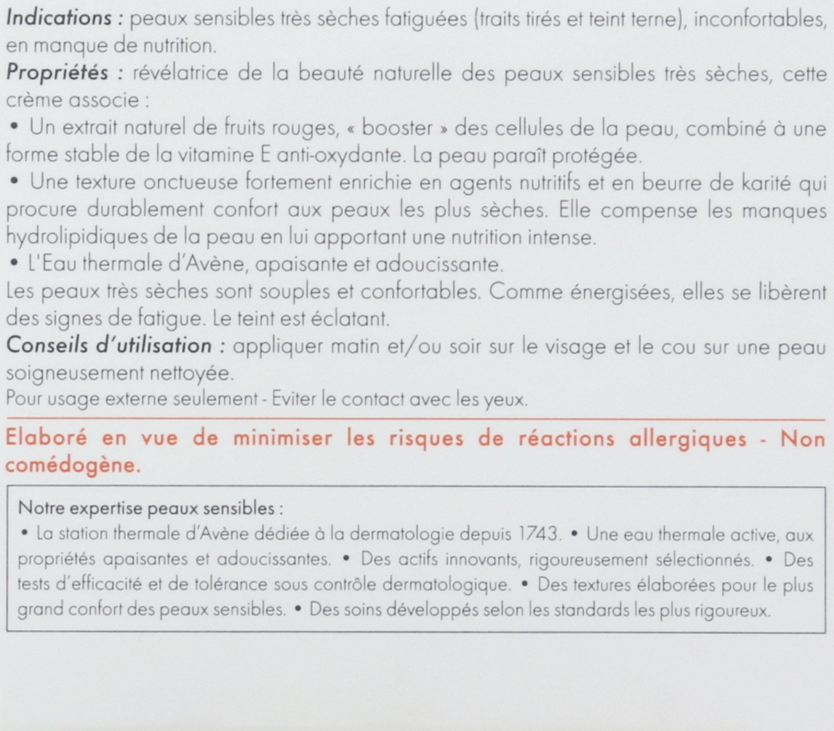 slide 2 of 10, Avène Nourishing Cream 1.6 oz, 1.60 oz