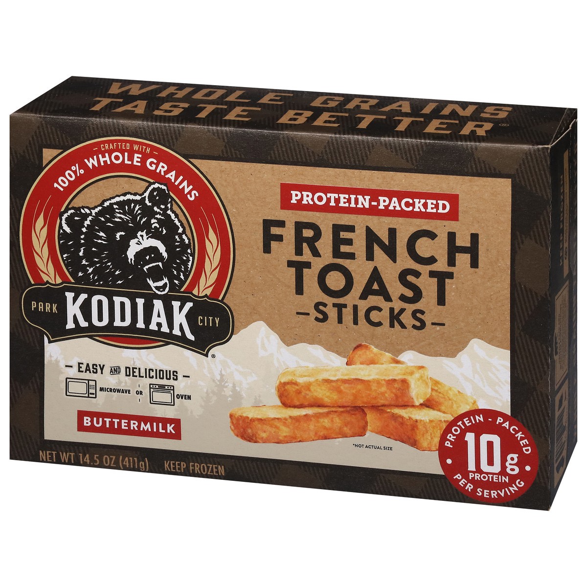 slide 9 of 12, Kodiak Cakes Protein-Packed Buttermilk French Toast Sticks 14.5 oz, 14.5 oz