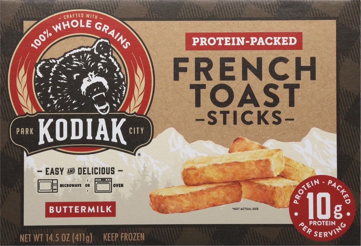 slide 6 of 12, Kodiak Cakes Protein-Packed Buttermilk French Toast Sticks 14.5 oz, 14.5 oz