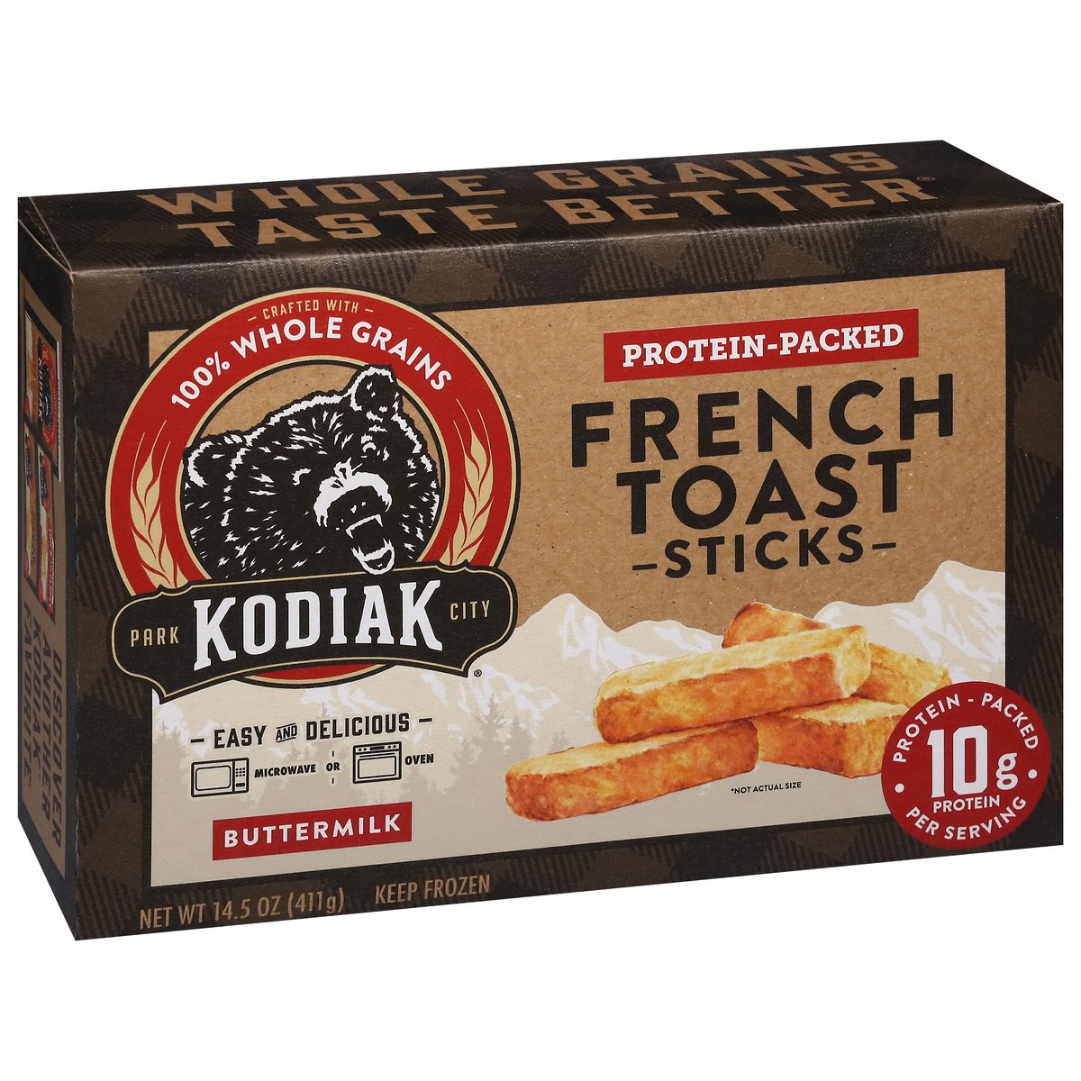 slide 5 of 12, Kodiak Cakes Protein-Packed Buttermilk French Toast Sticks 14.5 oz, 14.5 oz