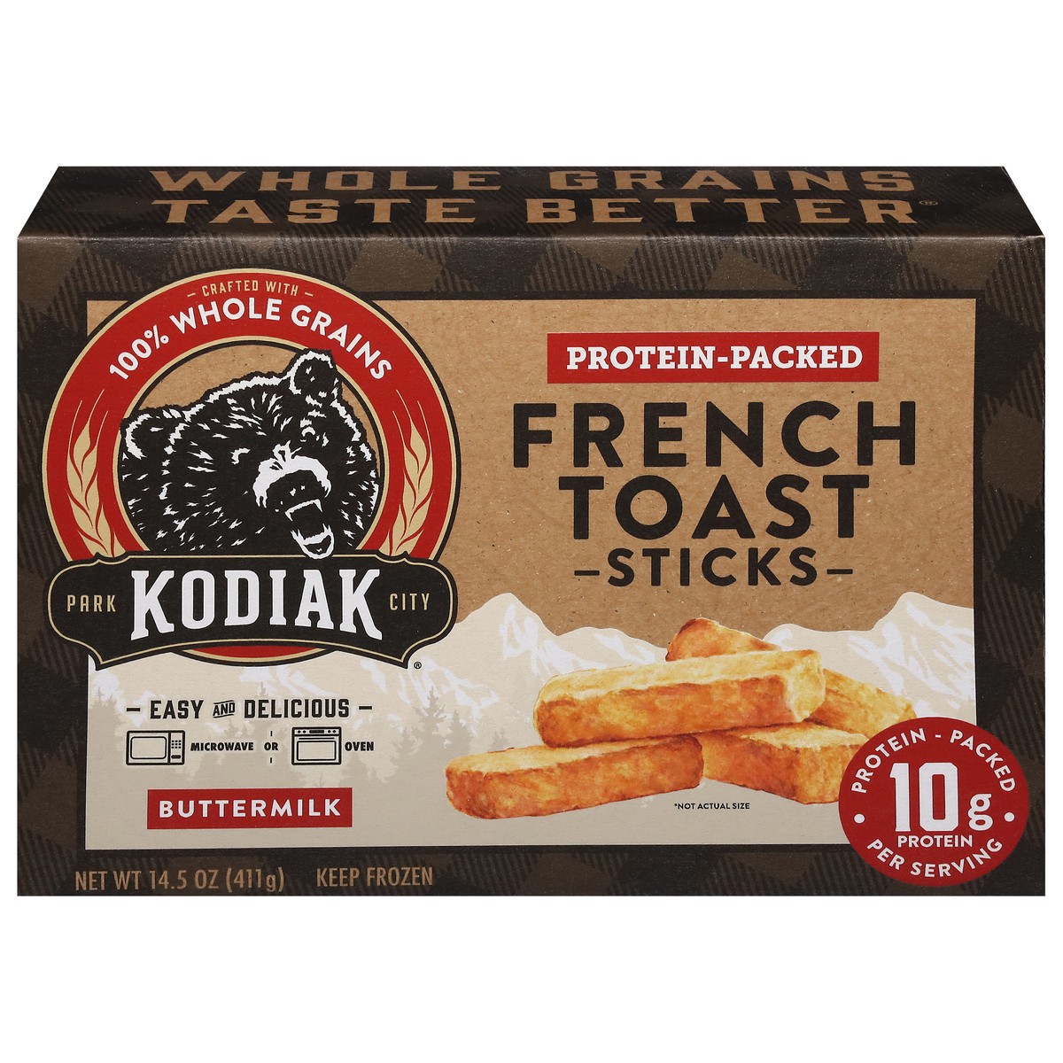 slide 1 of 12, Kodiak Cakes Protein-Packed Buttermilk French Toast Sticks 14.5 oz, 14.5 oz