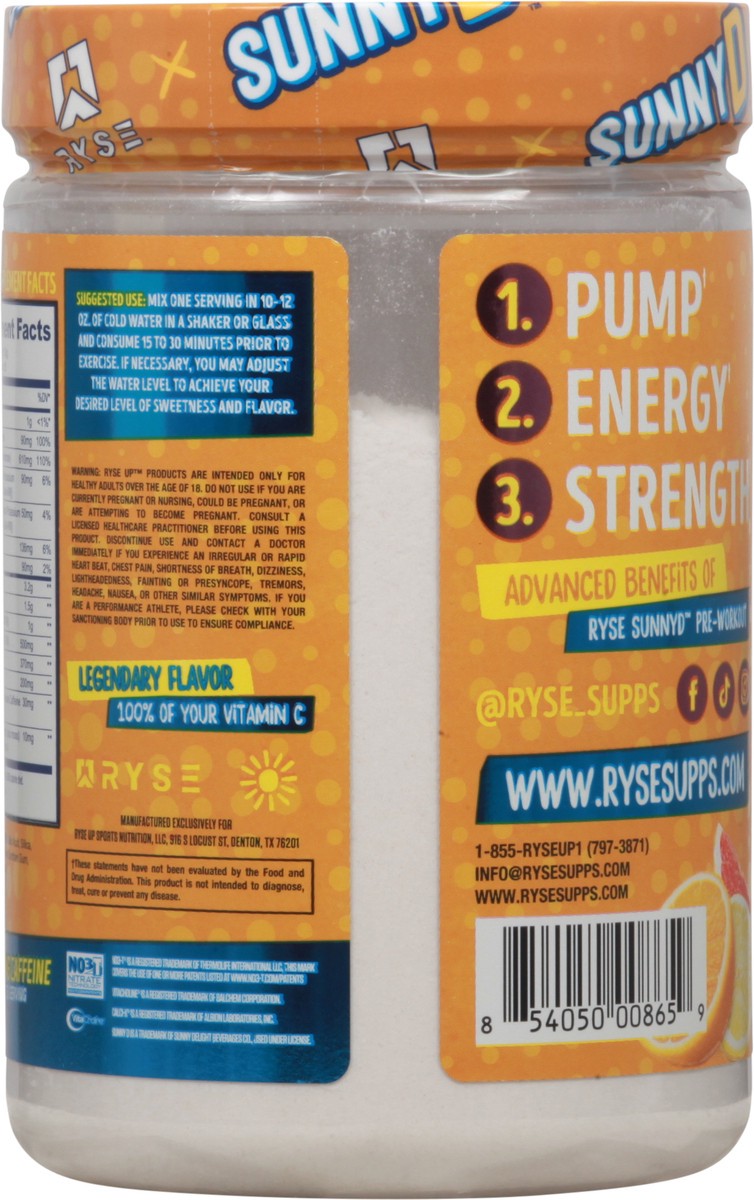 slide 5 of 9, Ryse Sunny D Tangy Original Pre-Workout 9.9 oz, 9.9 oz