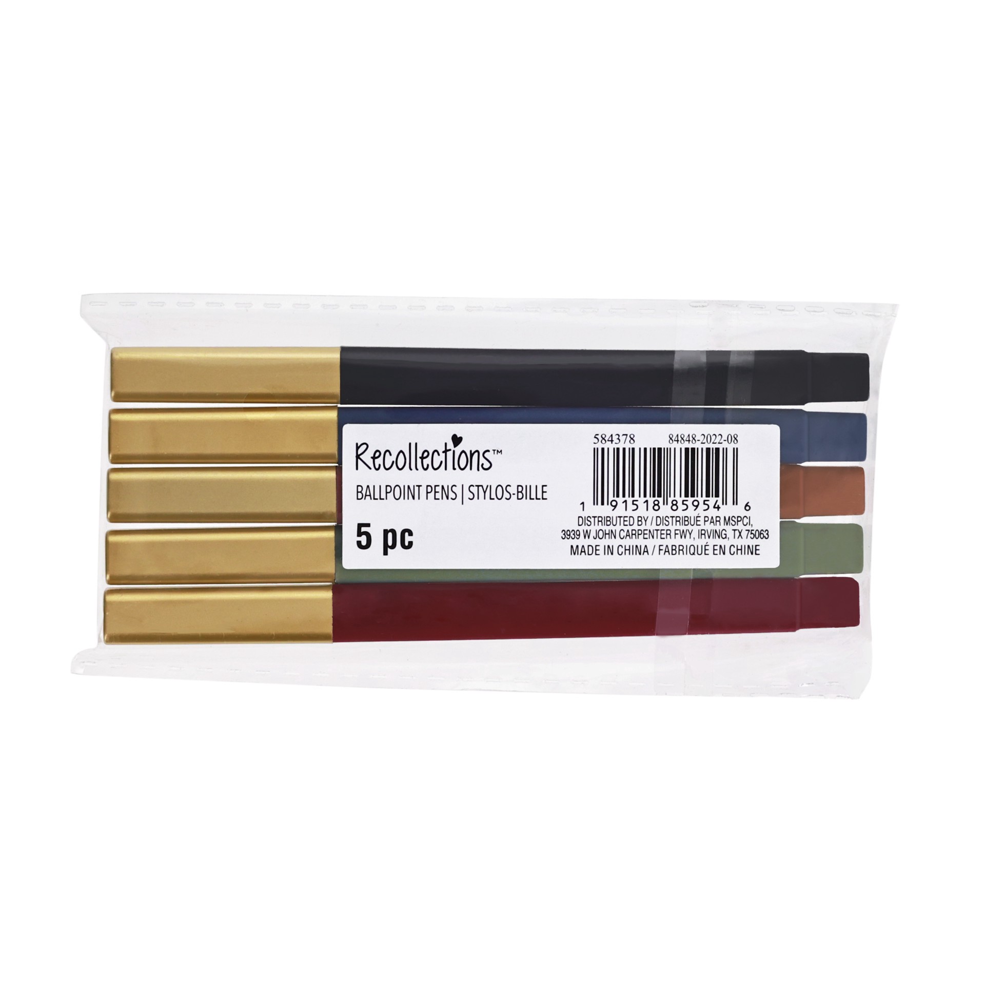 slide 3 of 3, Square Ballpoint Pens By Recollections, 5ct., 5 ct