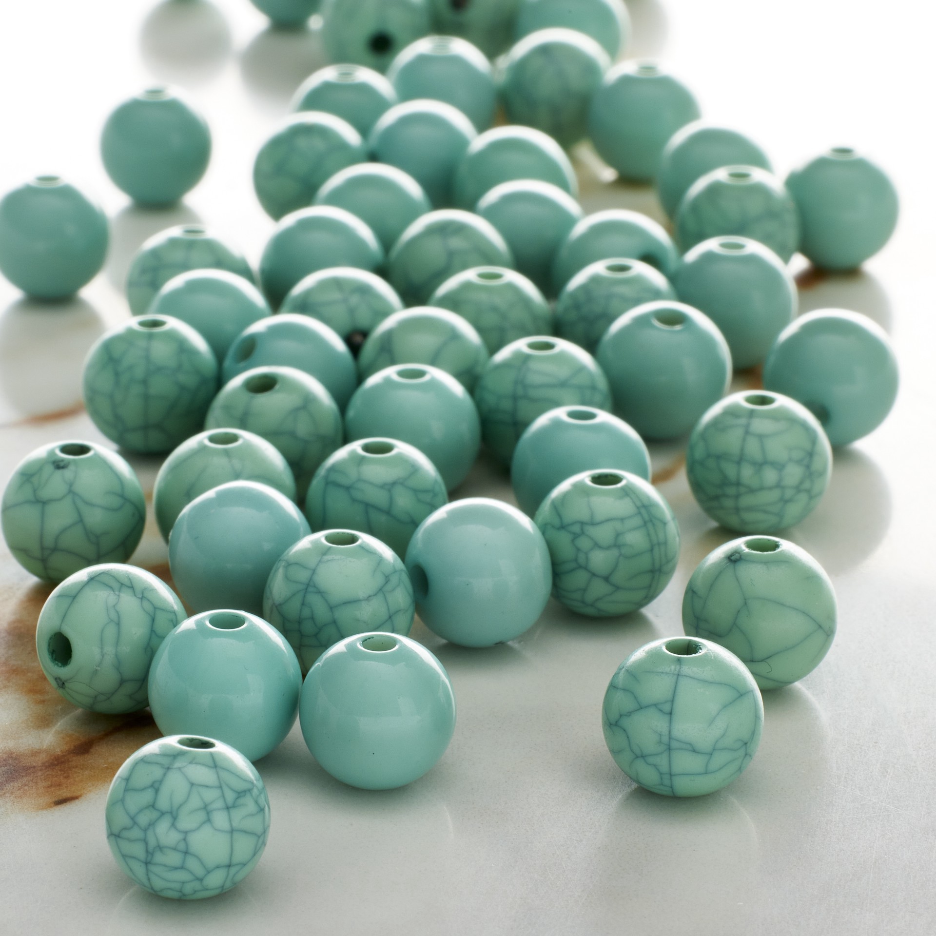 slide 2 of 2, Turquoise Craft Beads By Bead Landing, 10 mm