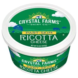Crystal Farms Part-Skim Ricotta Cheese, 15 oz.