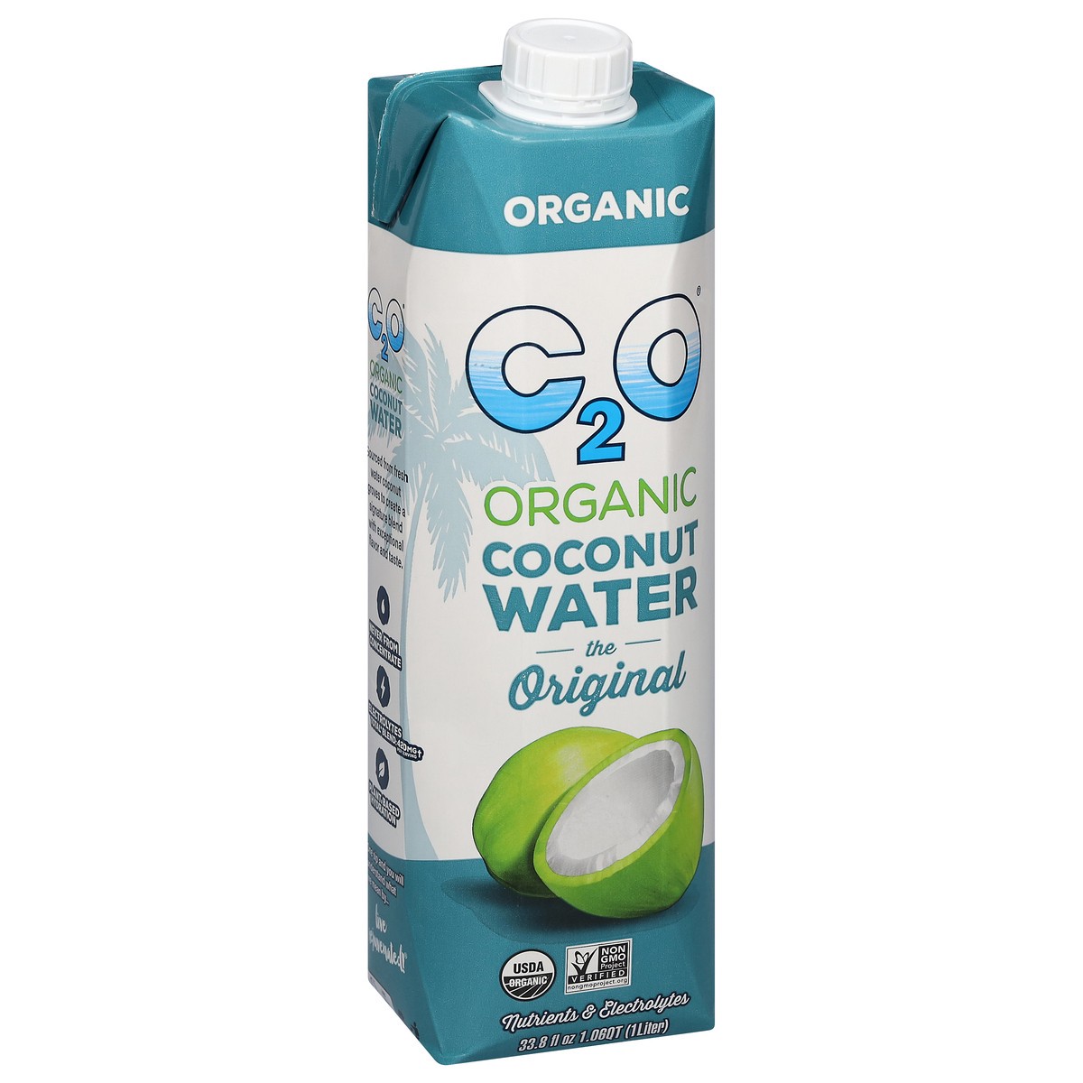 slide 4 of 13, C2O Organic Original Coconut Water 33.8 fl oz - 33.8 fl oz, 33.8 fl oz