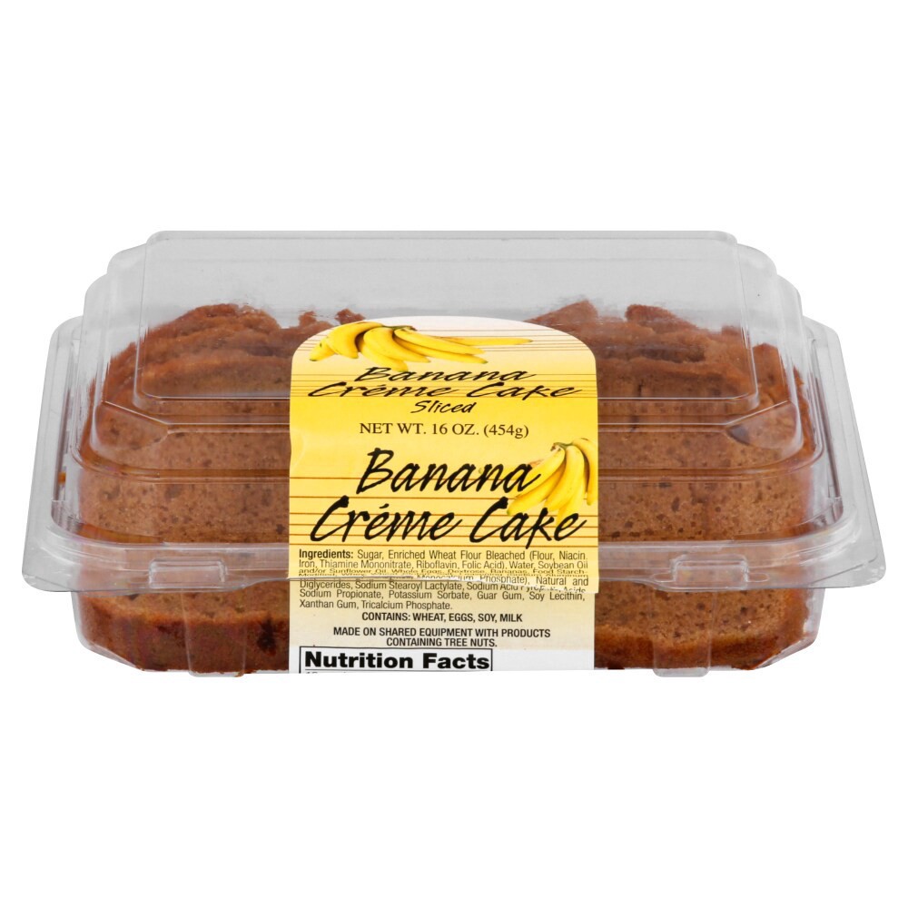 slide 2 of 2, Olson's Baking Co. Creme Cake, Banana, Sliced, 16 oz