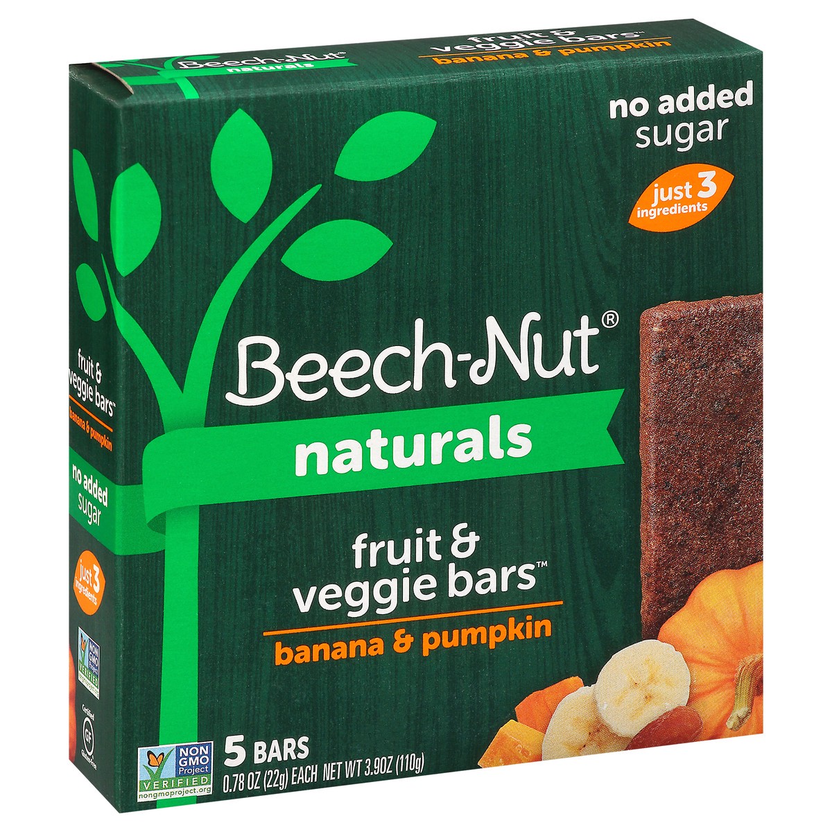 slide 13 of 14, Beech-Nut Naturals Banana & Pumpkin Fruit & Veggie Bars, 5 ct