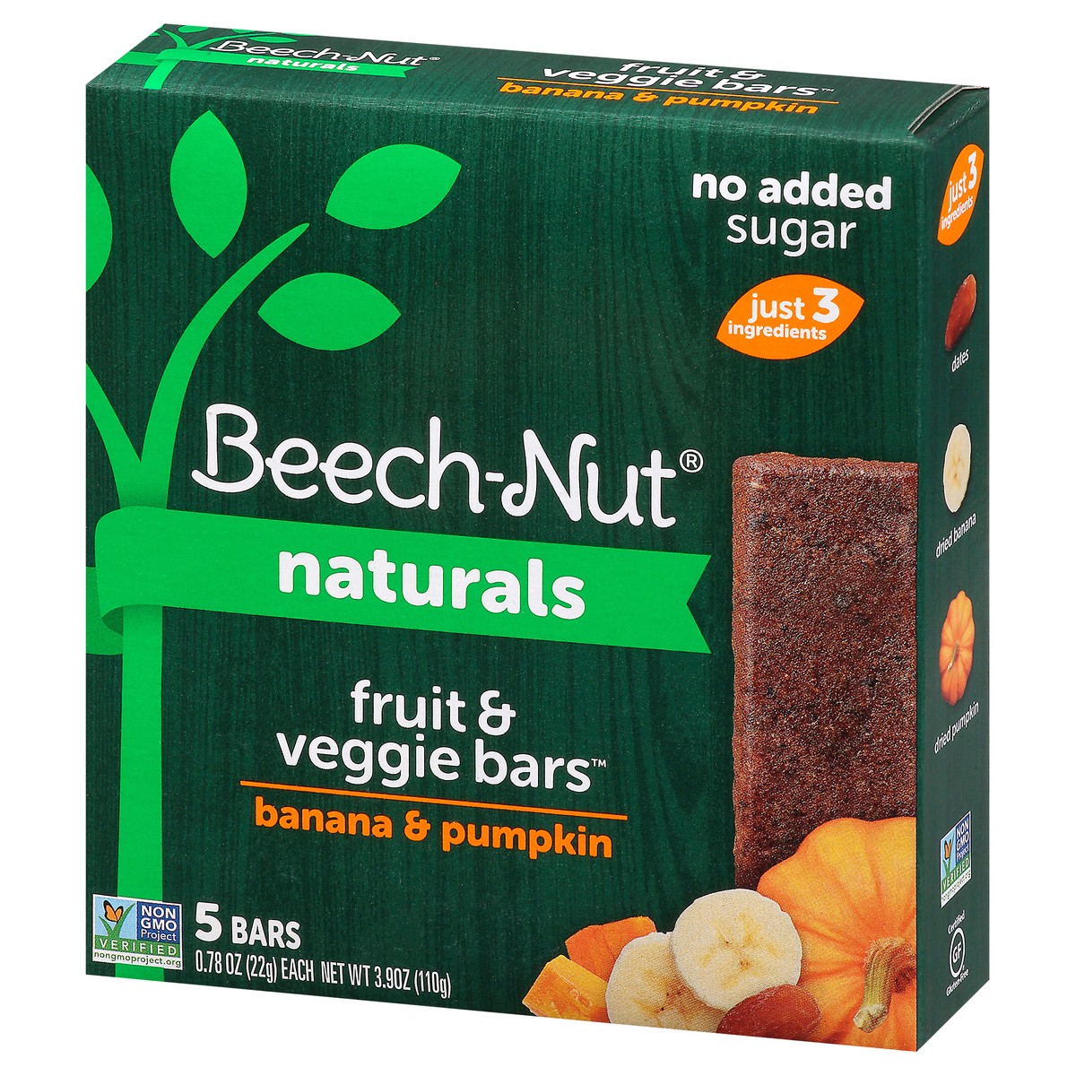 slide 5 of 14, Beech-Nut Naturals Banana & Pumpkin Fruit & Veggie Bars, 5 ct