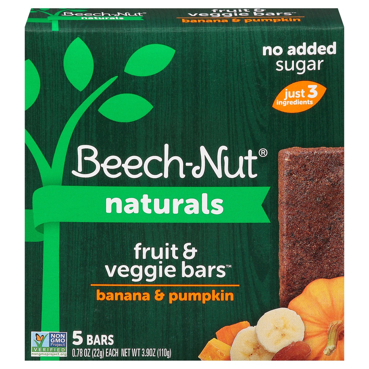 slide 1 of 14, Beech-Nut Naturals Banana & Pumpkin Fruit & Veggie Bars, 5 ct