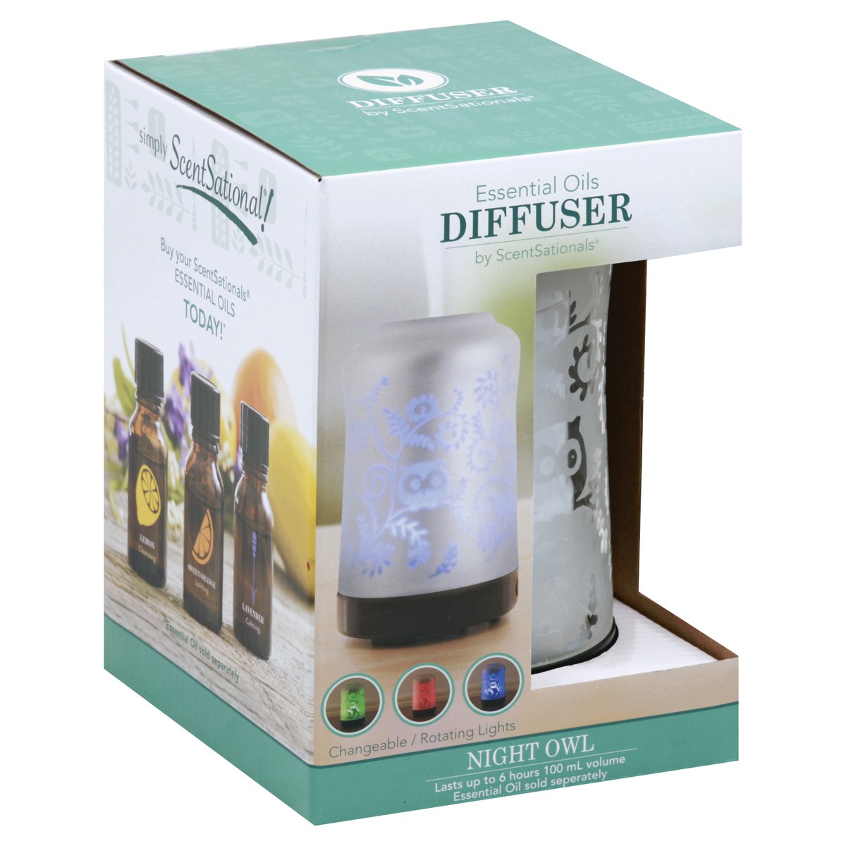 slide 2 of 5, ScentSationals Fusion Night Owl Essential Oil Diffuser, 1 ct